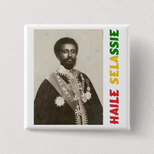 Haile Selassie Abzeichen Button