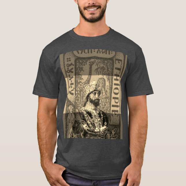 Haile Selassie Äthiopien Rasta Shirt (Vorderseite)