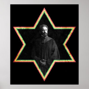 Haile Selassie Davidsstern Poster