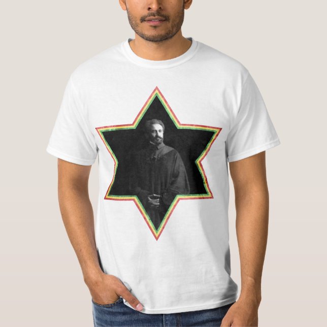 Haile Selassie Davidsstern T-Shirt (Vorderseite)