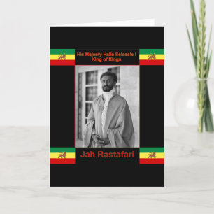 Haile Selassie der Löwe von Judah, Jah Rastafari Karte