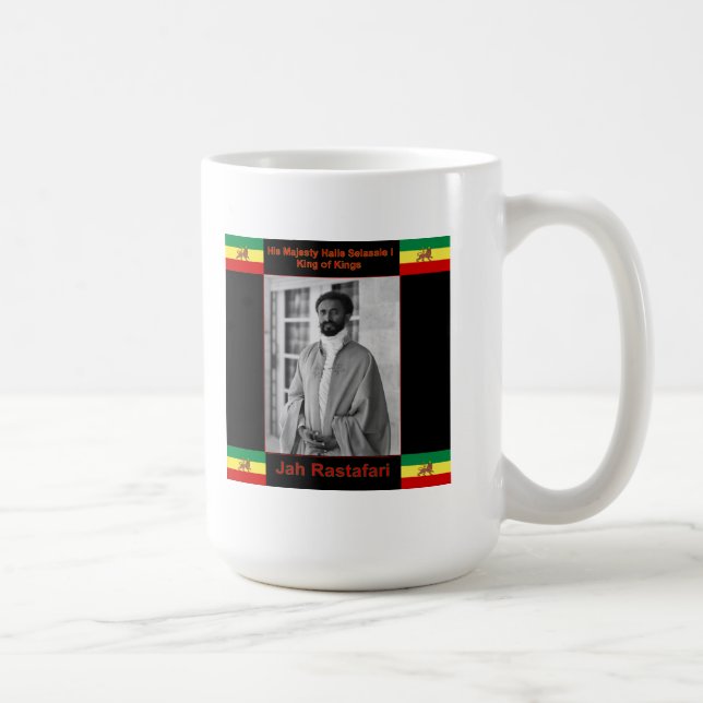 Haile Selassie der Löwe von Judah, Jah Rastafari Tasse (Rechts)