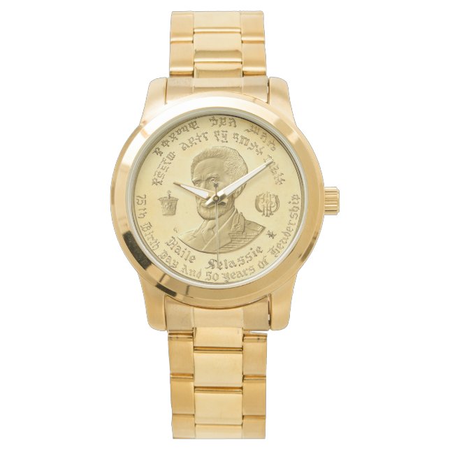 Haile Selassie Empior of Ethiopia Rastafari Watch Armbanduhr (Vorderseite)