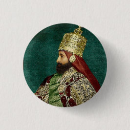 Haile Selassie Empire Ethiopia Rasta Reggae Roots Button