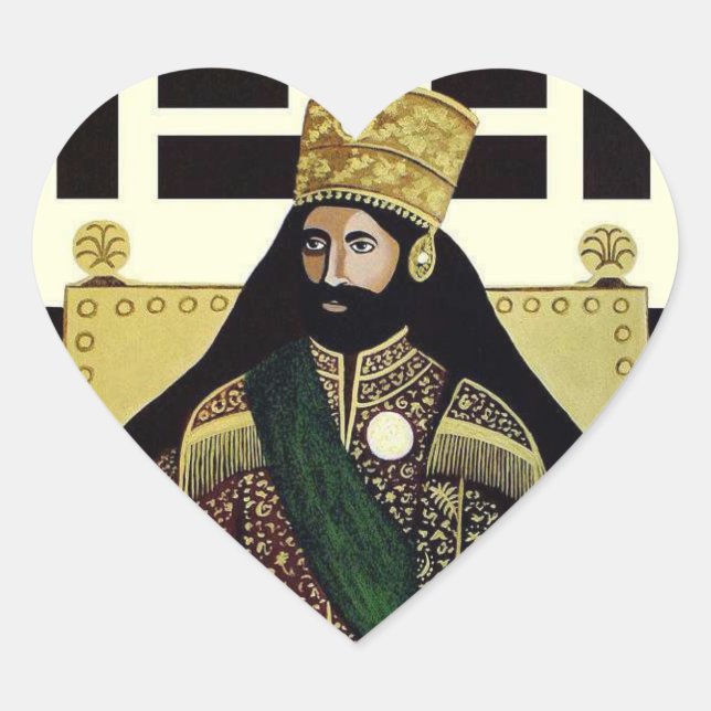 Haile Selassie Empire of Ethiopia Love Sticker (Vorderseite)
