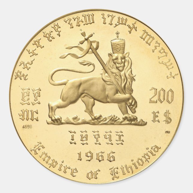 Haile Selassie Empire of Ethiopia Rasta Sticker (Vorderseite)