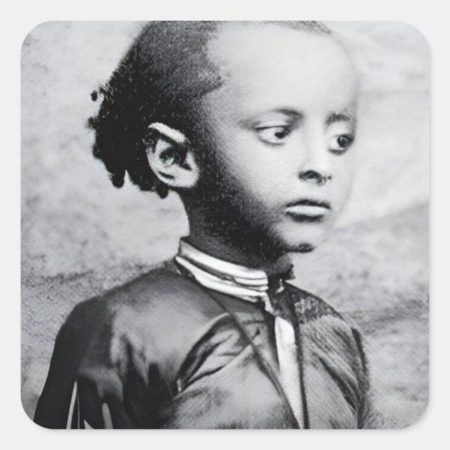 Haile Selassie Ethiopia Rasta Jah Rastafari Reggae Quadratischer Aufkleber (Vorderseite)