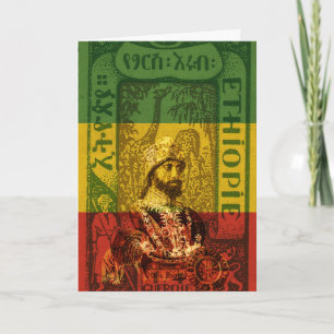Haile Selassie Grußkarte Karte