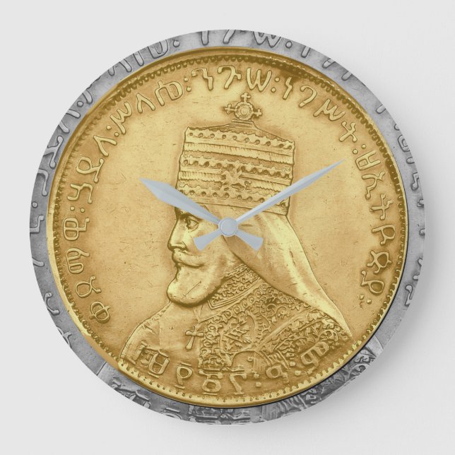 Haile Selassie HIM Jah Rastafari Aufsteller Große Wanduhr (Vorderseite)
