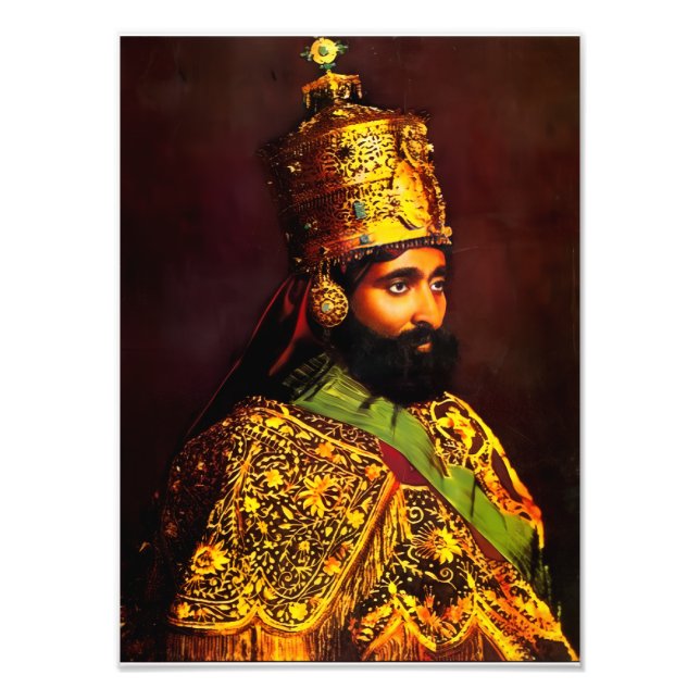 Haile Selassie HIM Jah Rastafari Kunstdruck Fotodruck (Vorne)