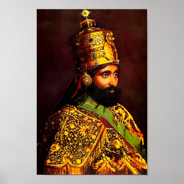 Haile Selassie HIM Jah Rastafari Kunstdruck Poster (Vorne)