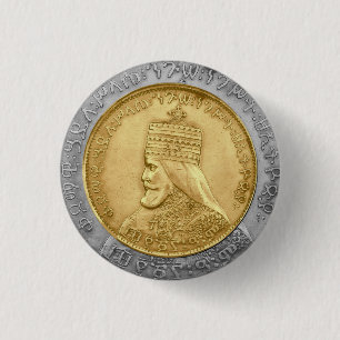 Haile Selassie HIM Jah Rastafari Livity INI Bless Button