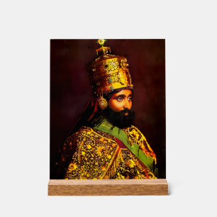 Haile Selassie - HIM - Rastafari - Postcard Acrylschild