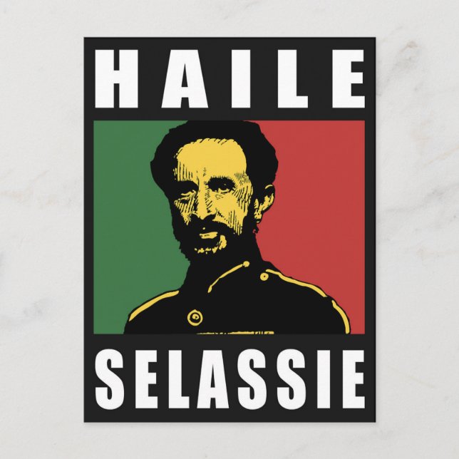 Haile Selassie - HIM - Rastafari - Postcard Postkarte (Vorderseite)