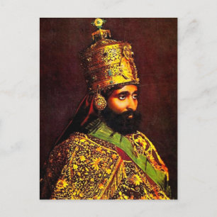 Haile Selassie - HIM - Rastafari - Postcard Postkarte