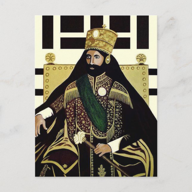 Haile Selassie - HIM - Rastafari - Postcard Postkarte (Vorderseite)