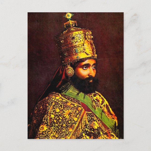 Haile Selassie - HIM - Rastafari - Postcard Postkarte (Vorderseite)