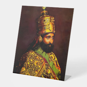Haile Selassie - HIM - Rastafari - Postcard Sockelschild