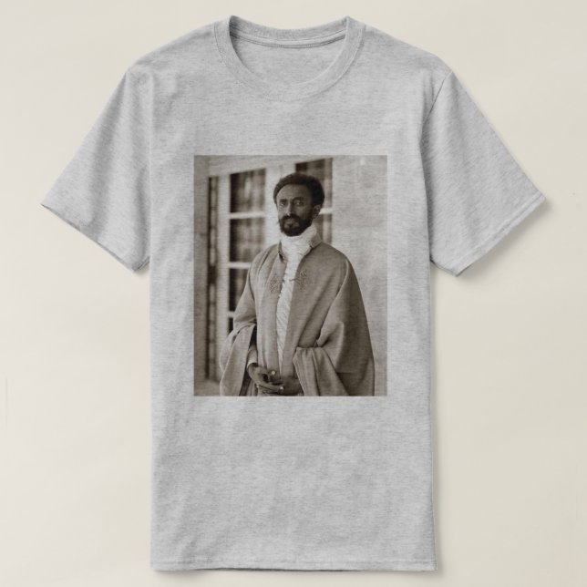 Haile Selassie - HIM - Rastafari - Rasta Shirt (Design vorne)