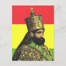 Haile Selassie I - HIM - Jah Rastafari - Postcard Postkarte