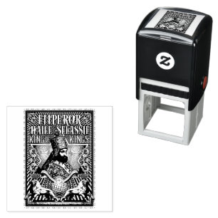 Haile Selassie I Jah Rastafari Holz-Kunst-Stempel Permastempel