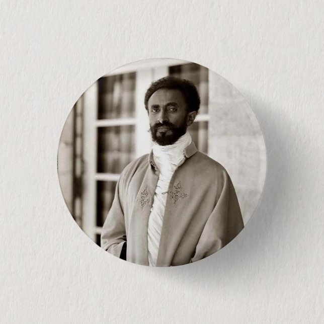 Haile Selassie I Jah Rastafari Reggae Rasta Button (Vorderseite)