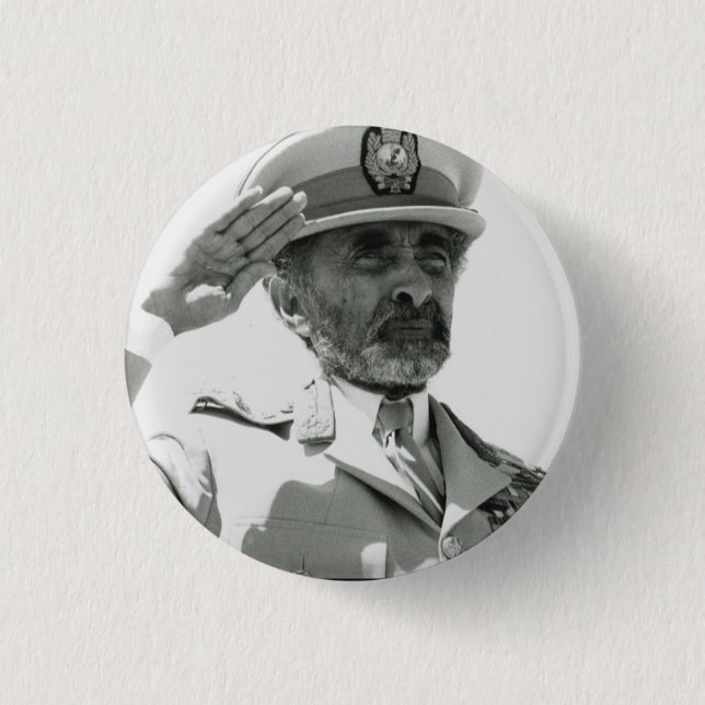 Haile Selassie I Jah Rastafari Reggae Rasta Button (Vorderseite)