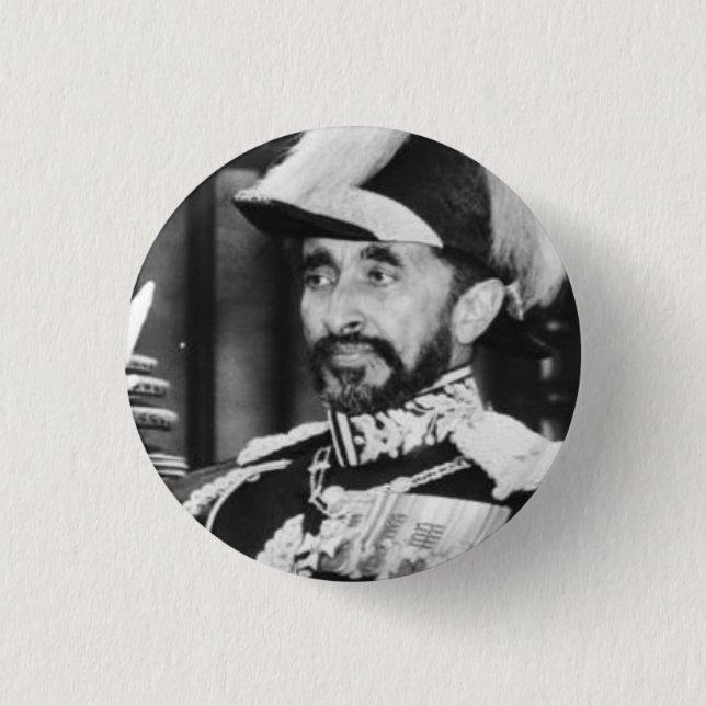 Haile Selassie I Jah Rastafari Reggae Rasta Button (Vorderseite)