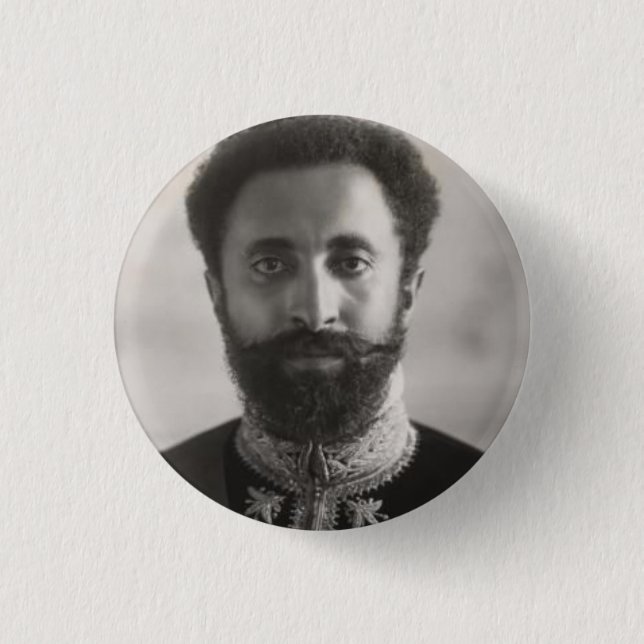 Haile Selassie I Jah Rastafari Reggae Rasta Button (Vorderseite)