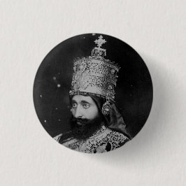 Haile Selassie I Jah Rastafari Reggae Rasta Button
