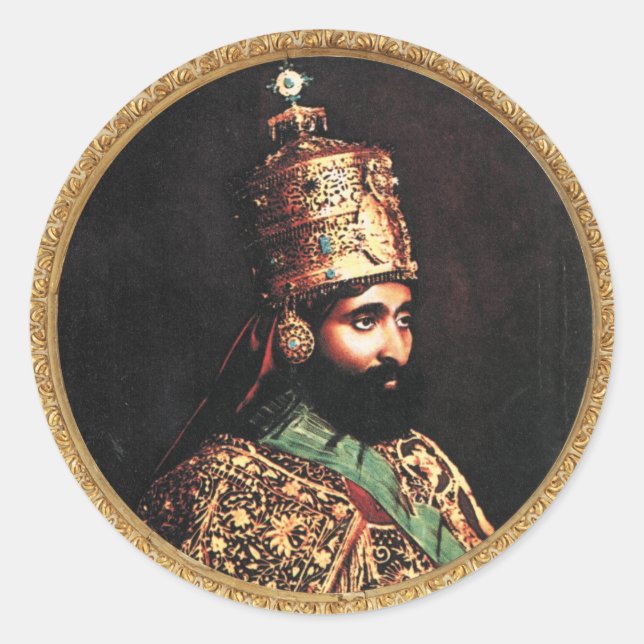 Haile Selassie I - Jah Rastafari - Sticker (Vorderseite)
