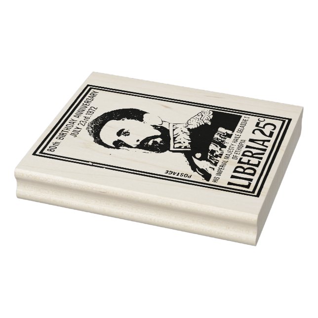 Haile Selassie I Jah Rastafari Wood Art Stamp Gummistempel (Stempel)