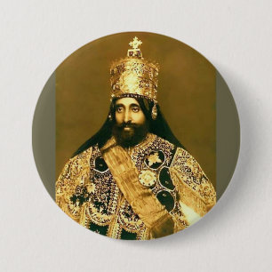 Haile selassie I Knopf Button