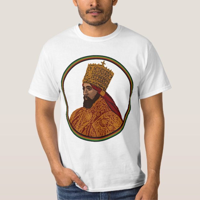 Haile Selassie I Rastafari Krönung T-Shirt (Vorderseite)