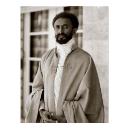 Haile Selassie - IHM - Rastafari - Holzposter Poster