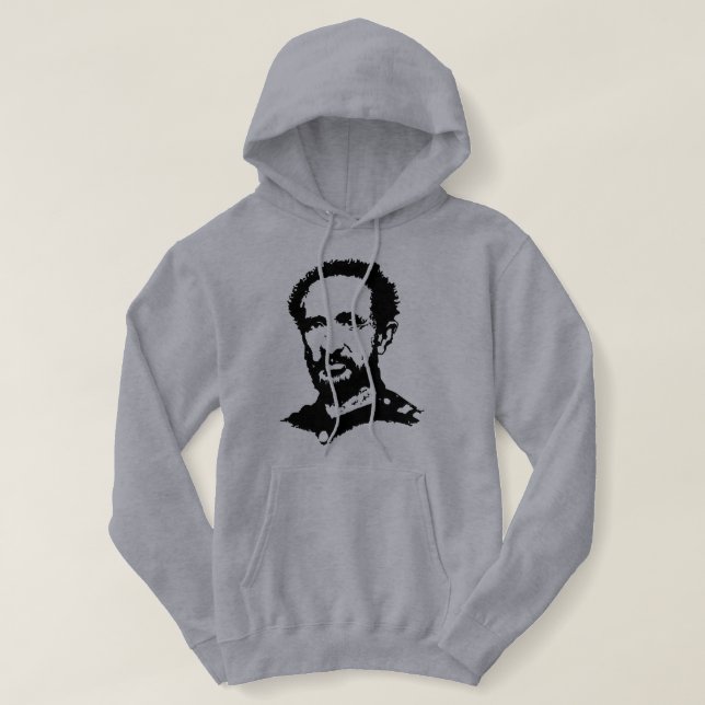 Haile Selassie - Jah - Messiah - Rastafari Hoodie (Design vorne)