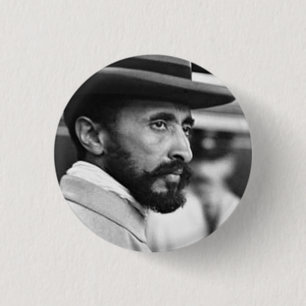 Haile Selassie - Jah - Messiah - Rastafari - Schal Button