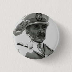 Haile Selassie - Jah - Messiah - Rastafari - Schal Button