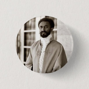 Haile Selassie - Jah - Messiah - Rastafari - Schal Button