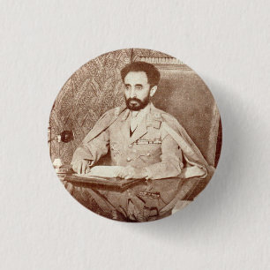 Haile Selassie - Jah - Messiah - Rastafari - Schal Button