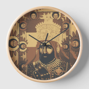Haile Selassie Jah Rastafari Modern Art Clock Uhr
