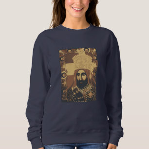 Haile Selassie Jah Rastafari Modern Art Hoodie