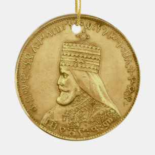 Haile Selassie Jah Rastafari Rasta Fotoskulptur Keramik Ornament