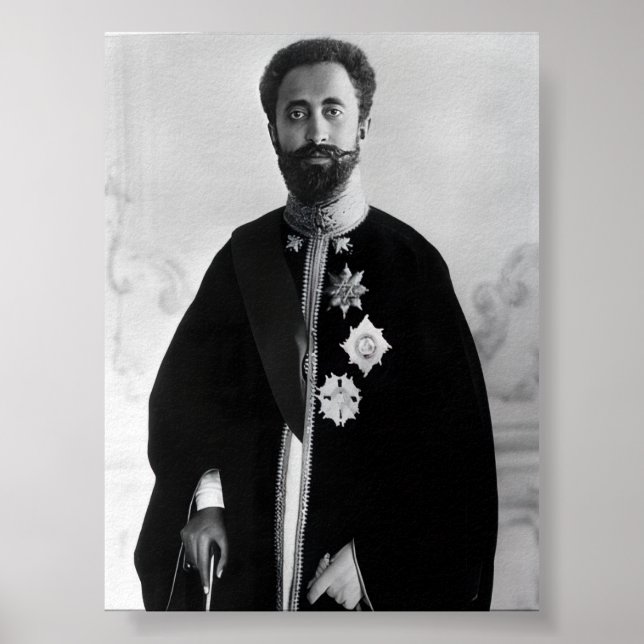Haile Selassie Jah Rastafari Rasta Reggae Roots   Poster (Vorne)