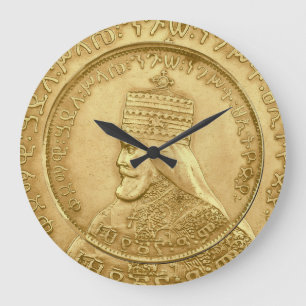 Haile Selassie Jah Rastafari Reggae Rasta Roots  Große Wanduhr