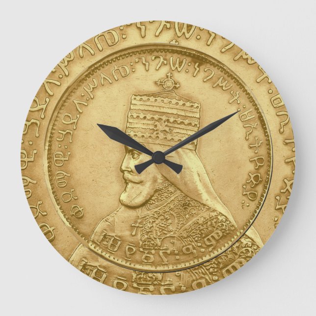 Haile Selassie Jah Rastafari Reggae Rasta Roots  Große Wanduhr (Vorderseite)