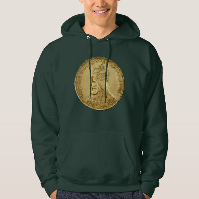 Haile Selassie Jah Rastafari Reggae Rasta Roots  Hoodie (Vorderseite)