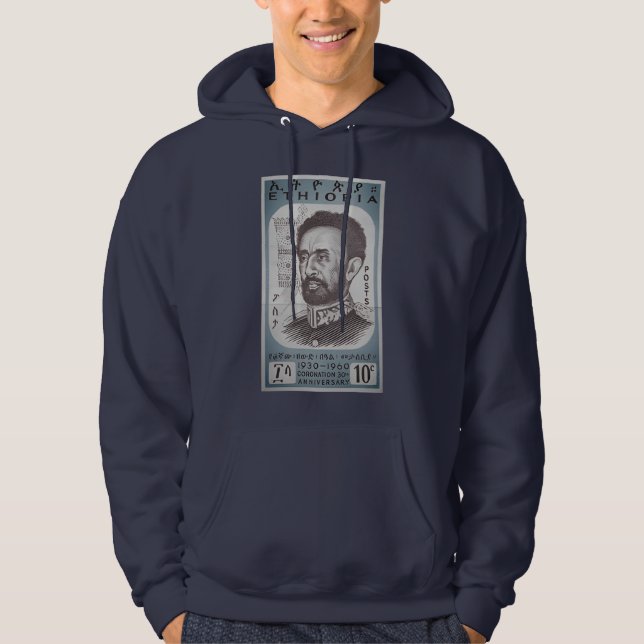 Haile Selassie Jah Rastafari Reggae Rasta Roots  Hoodie (Vorderseite)
