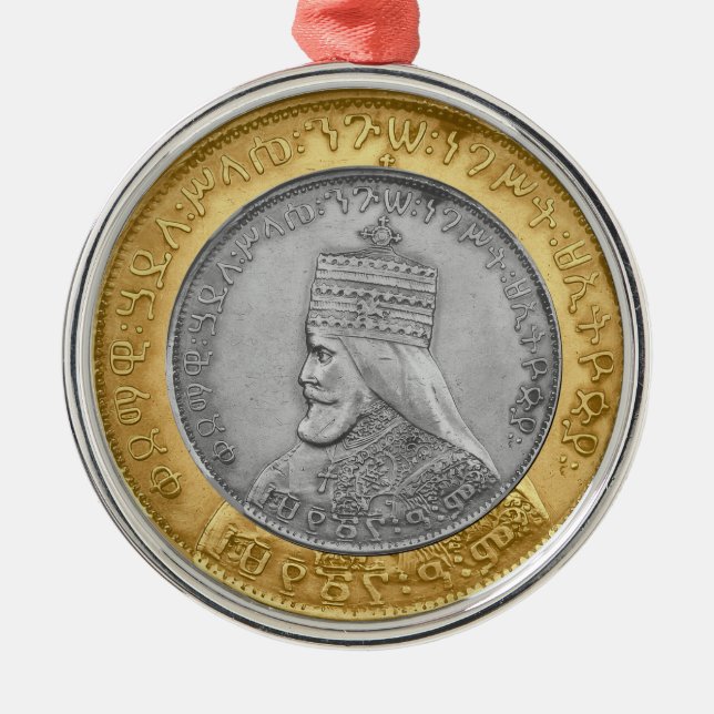 Haile Selassie Jah Rastafari Reggae Rasta Roots  Ornament Aus Metall (Vorne)