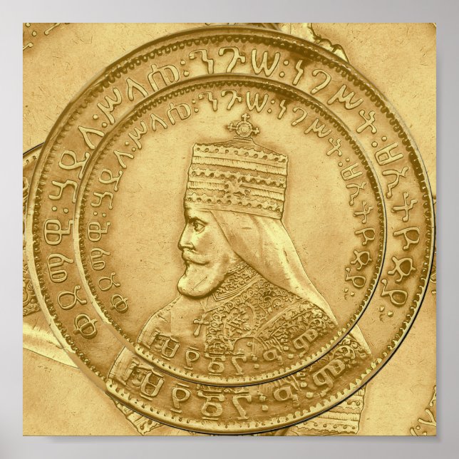 Haile Selassie Jah Rastafari Reggae Rasta Roots  Poster (Vorne)